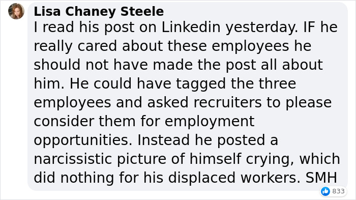 CEO Posts A Crying Selfie After Laying Off Employees, Receives A Major Backlash - 13