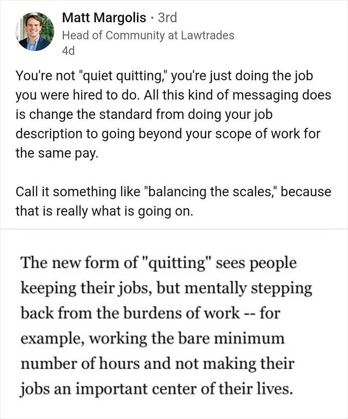 Employees Stop Going Above And Beyond At Work And Join "Quiet Quitting" Trend, But Bosses Are Not Happy Employees Stop Going Above And Beyond At Work And Join "Quiet Quitting" Trend, But Bosses Are Not Happy