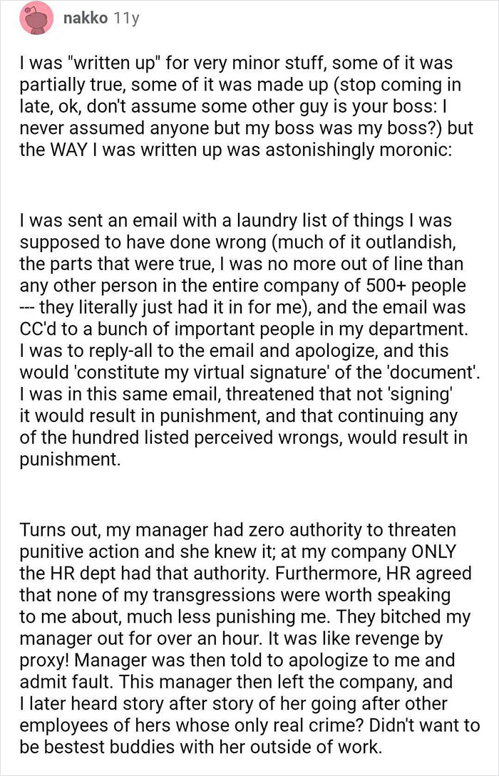 I Was "Written Up" For Very Minor Stuff