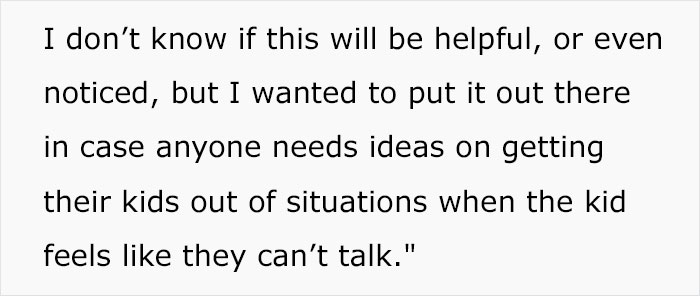 Mom Shares Her Method Of Taking Her Kid Out Of An Uncomfortable Situation As Discreetly As Possible, And Many Find It Helpful - 6