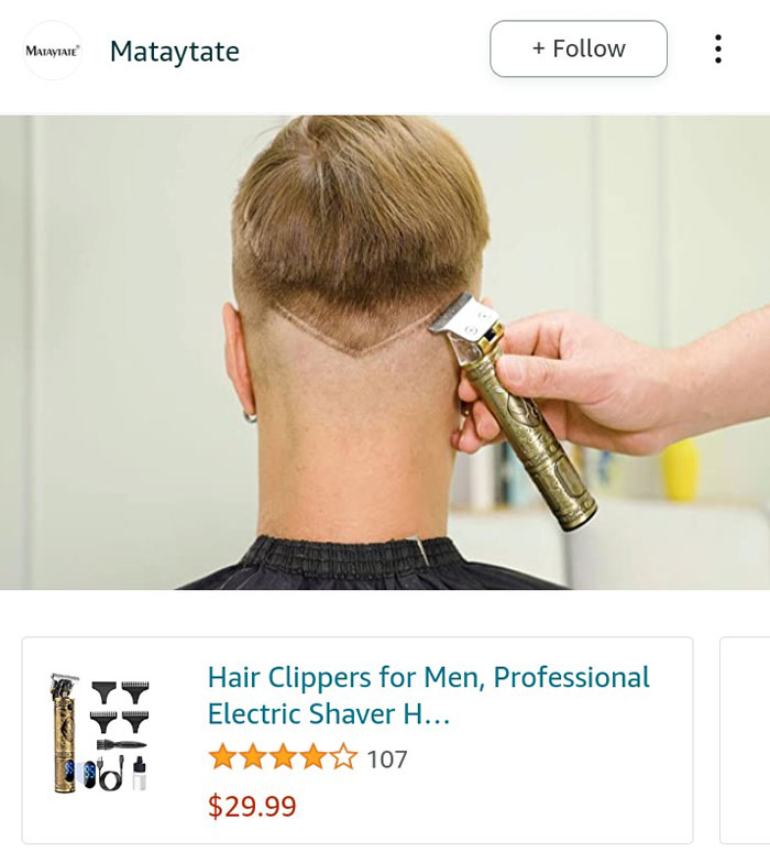 Went On Amazon To Look For A New Clipper Set.... Why Would They Do This To Someone's Hairline