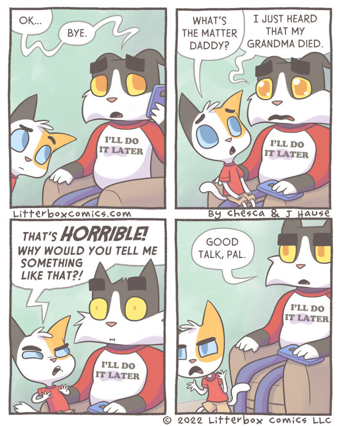 I Draw My Family As Cats In These 30+ Mom Comics