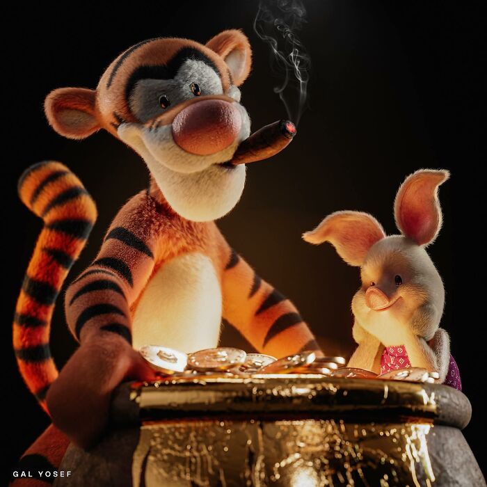 Tigger y Piglet de Winnie The Pooh