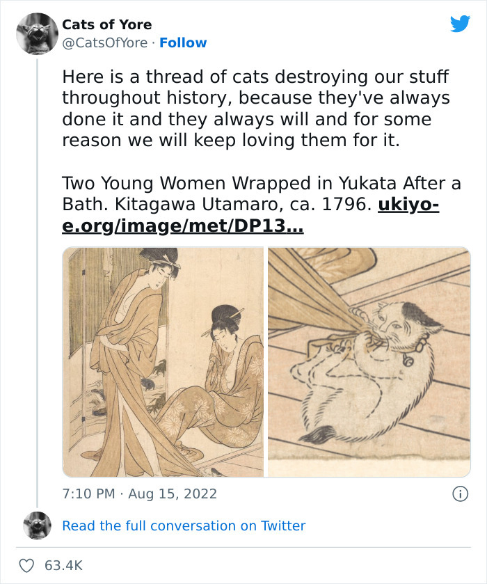 Cats Ruining Stuff Isn&rsquo;t Only A Modern Struggle As It Is Shown In These 24 Pics Through History, Shared By Folks Online