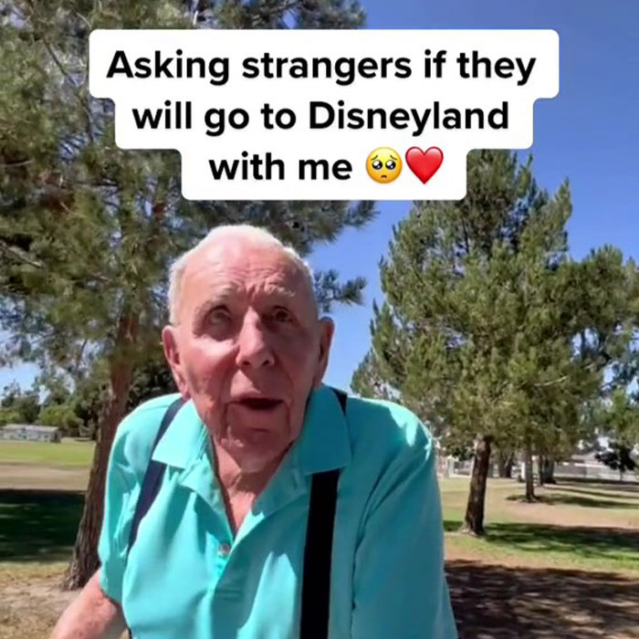 Young Man Asks 100-Year-Old Veteran To Go To Disneyland With Him