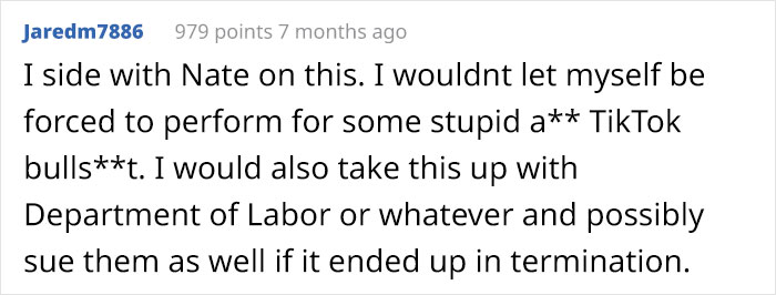 “I Don’t Make Enough Money For This”: Worker Gets Suspended For Refusing To Take Part In A "Mandatory" TikTok Challenge, Quits “I Don’t Make Enough Money For This”: Worker Gets Suspended For Refusing To Take Part In A "Mandatory" TikTok Challenge, Quits