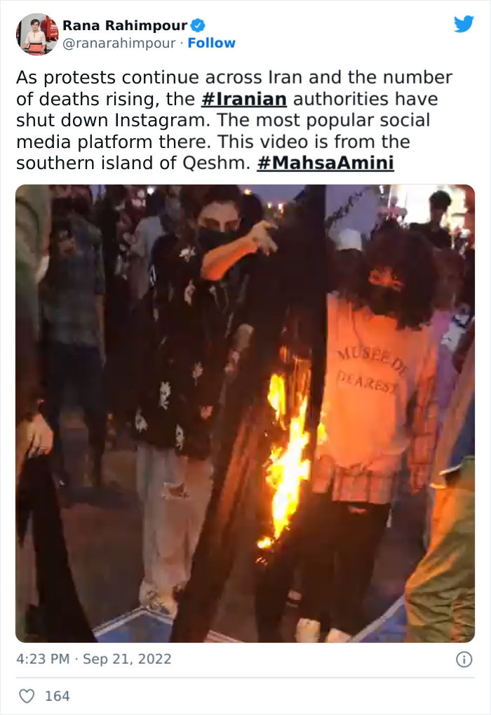 Women Burn Hijabs, Cut Their Hair As Protests Spread In Iran After The Death Of Mahsa Amini