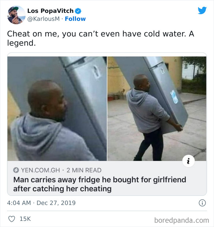 You Know How Mad You Got To Be To Carry A Refrigerator