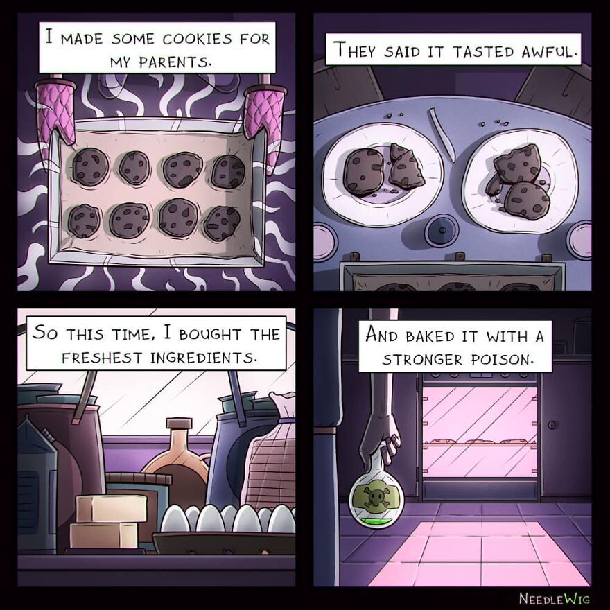 Artist Makes Dark Humor Comics That Explore The Most Cursed Desires (49 New Pics)