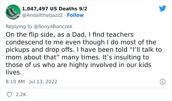 Tweet Showing How Moms Are Still Considered To Be The Default Parent Went Viral With 283k Likes