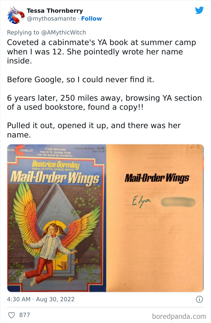 Twitter post about finding a lost YA book six years later, illustrating stranger than fiction stories that actually happened.
