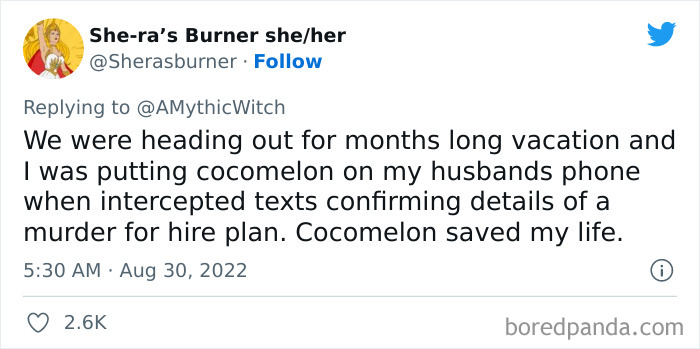 Tweet about stranger than fiction story where cocomelon helped expose a m****r for hire plot and saved a life.