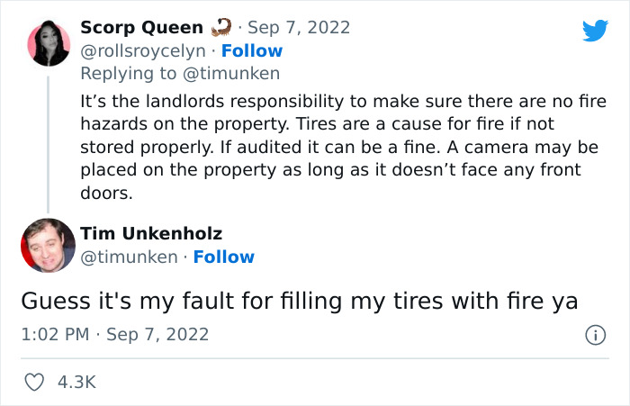 Landlord Is Upset That Tenant Keeps A Spare Tire In His Garage Landlord Is Upset That Tenant Keeps A Spare Tire In His Garage