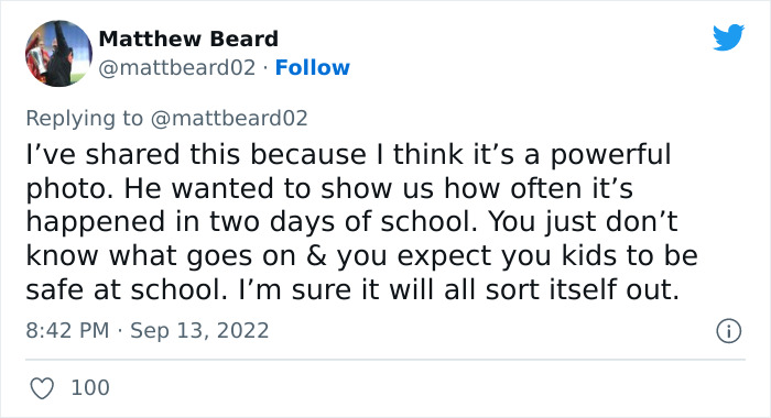 Father Is Upset As His Son Comes Home From School With Marks On His Hand Recording Times He Was Bullied Over 2 Days