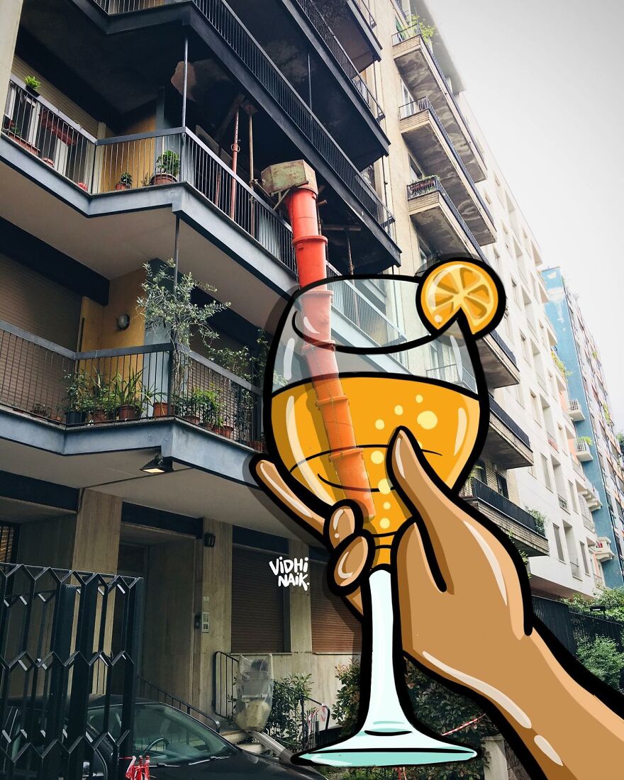 Artist Inserts Drawings Into Real World Situations And The Result Is Very Cute (42 Pics)