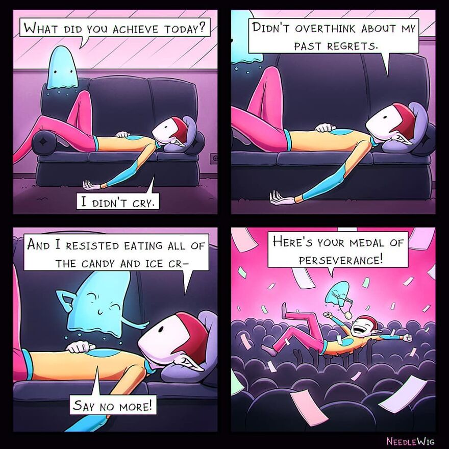 Artist Makes Dark Humor Comics That Explore The Most Cursed Desires (49 New Pics)