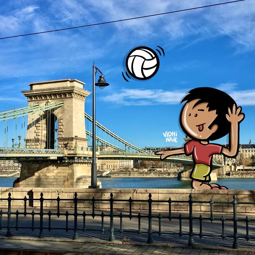 Artist Inserts Drawings Into Real World Situations And The Result Is Very Cute (42 Pics)