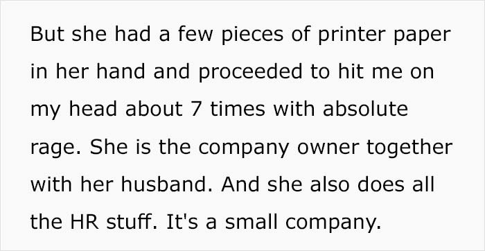"So My Boss Hit Me Today": Employee Says Boss Hit Her Seven Times With "Absolute Rage", Asks The Internet For Advice