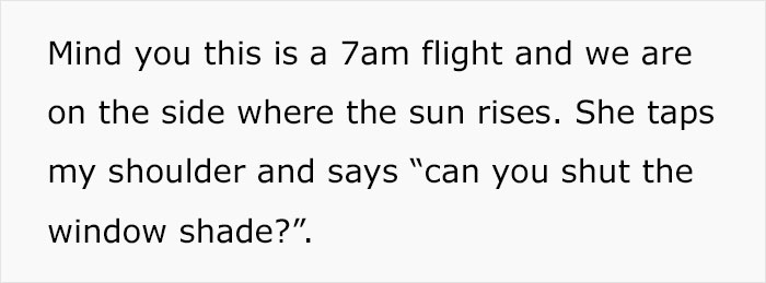 Woman Upset Her Seatmate Refused To Shut The Window Shade As They Paid Extra $30 For The Window Seat
