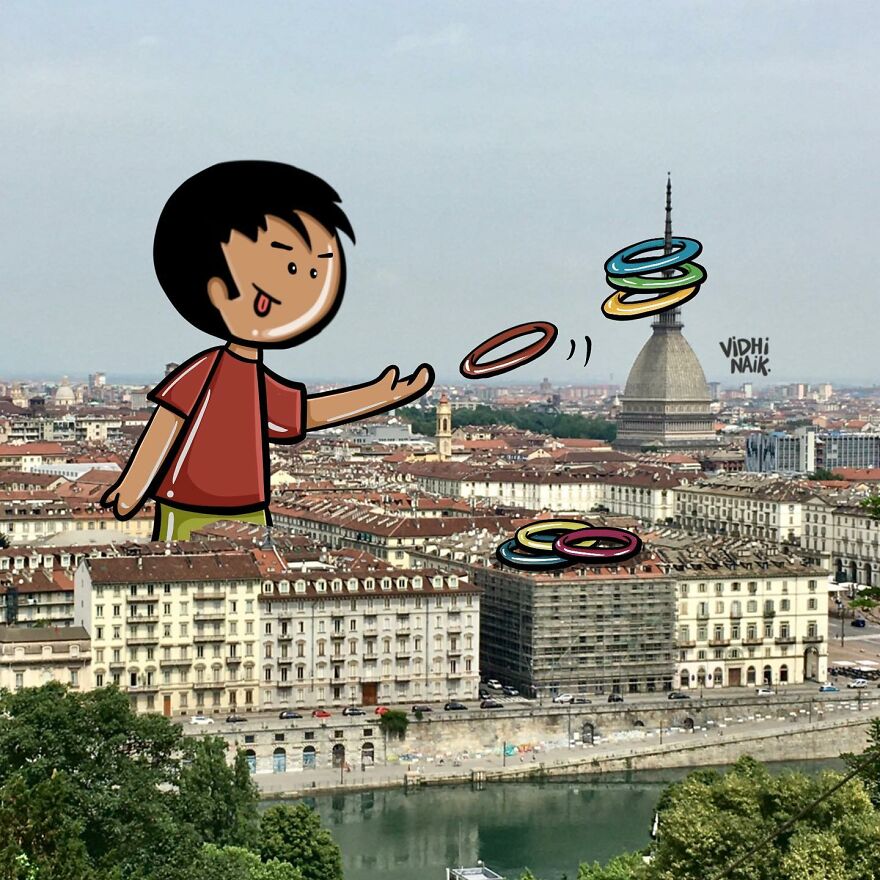 Artist Inserts Drawings Into Real World Situations And The Result Is Very Cute (42 Pics)