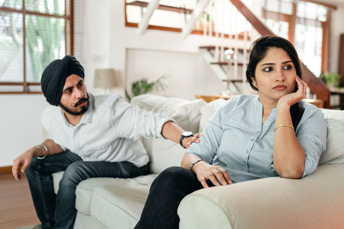 woman angry with man