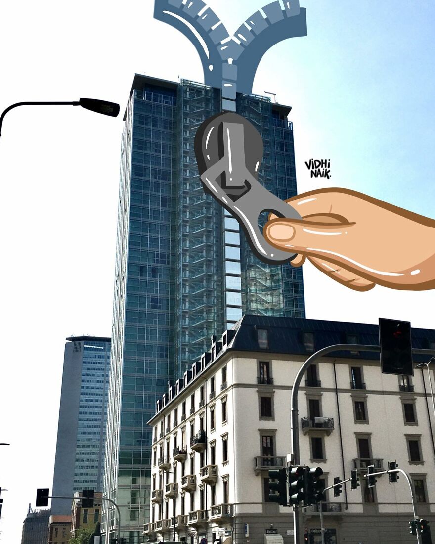 Artist Inserts Drawings Into Real World Situations And The Result Is Very Cute (42 Pics)