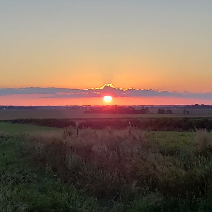Sun Lighting Up This Cloud Top, Cool Enuf I Stopped The Car To Take The Pic