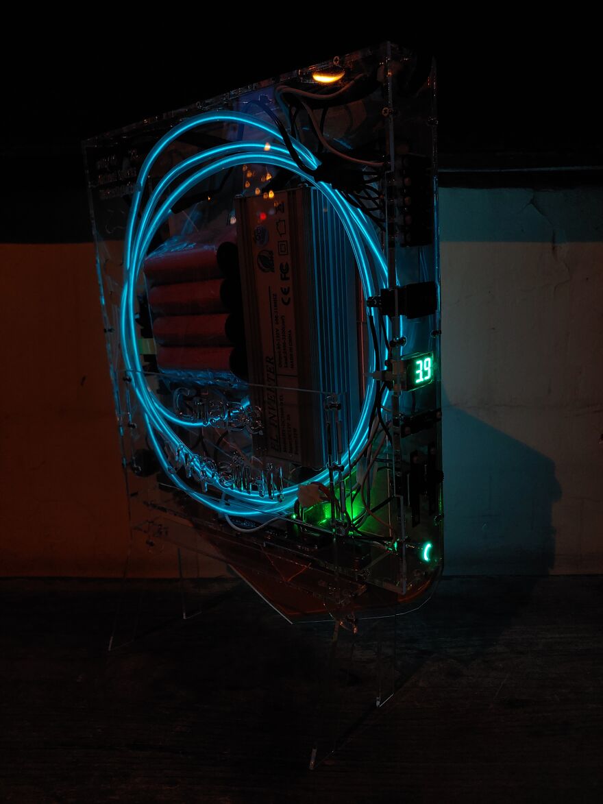 Electroluminescent Ukrainian Tryzub Electroluminescent Ukrainian Tryzub