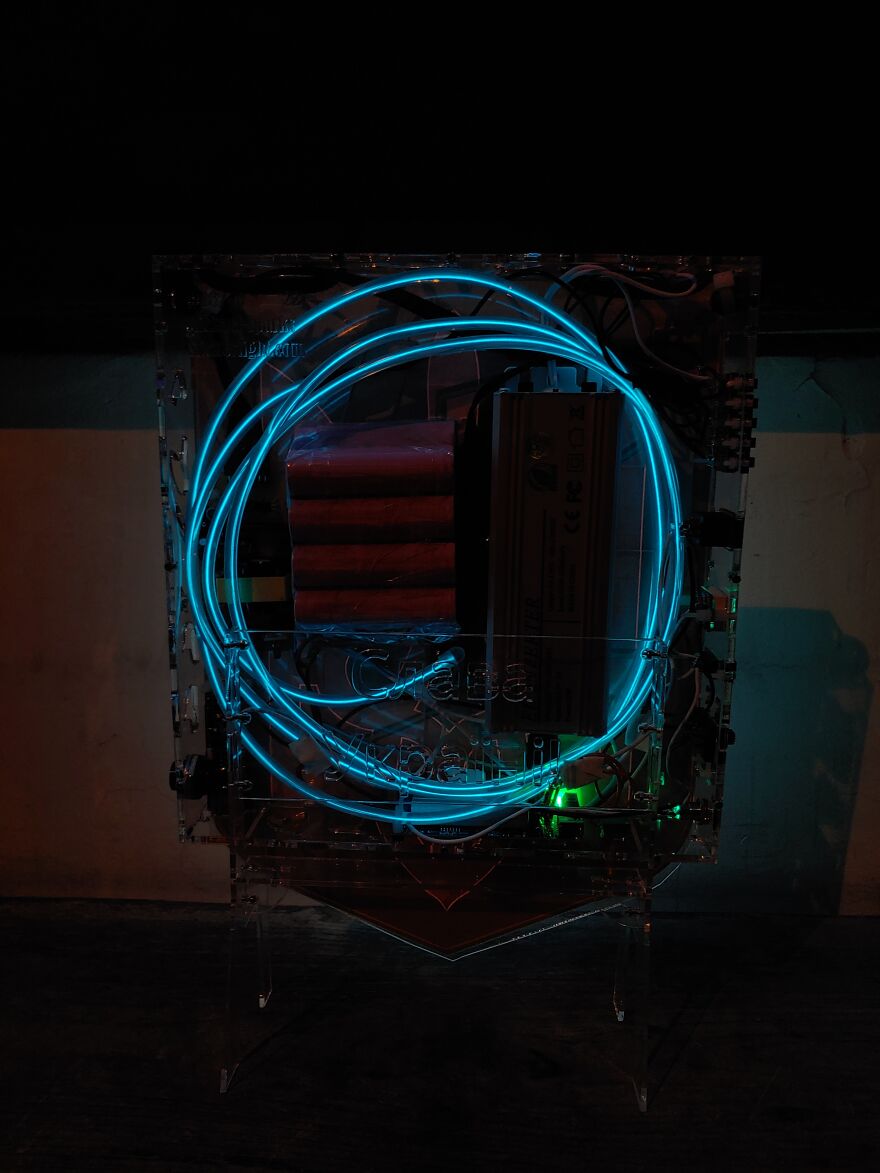 Electroluminescent Ukrainian Tryzub Electroluminescent Ukrainian Tryzub