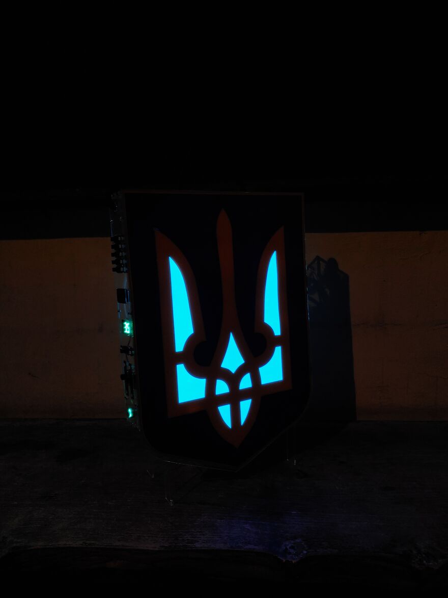 Electroluminescent Ukrainian Tryzub Electroluminescent Ukrainian Tryzub