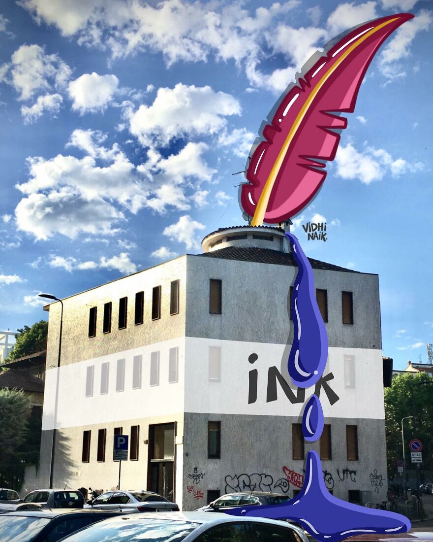 Artist Inserts Drawings Into Real World Situations And The Result Is Very Cute (42 Pics)