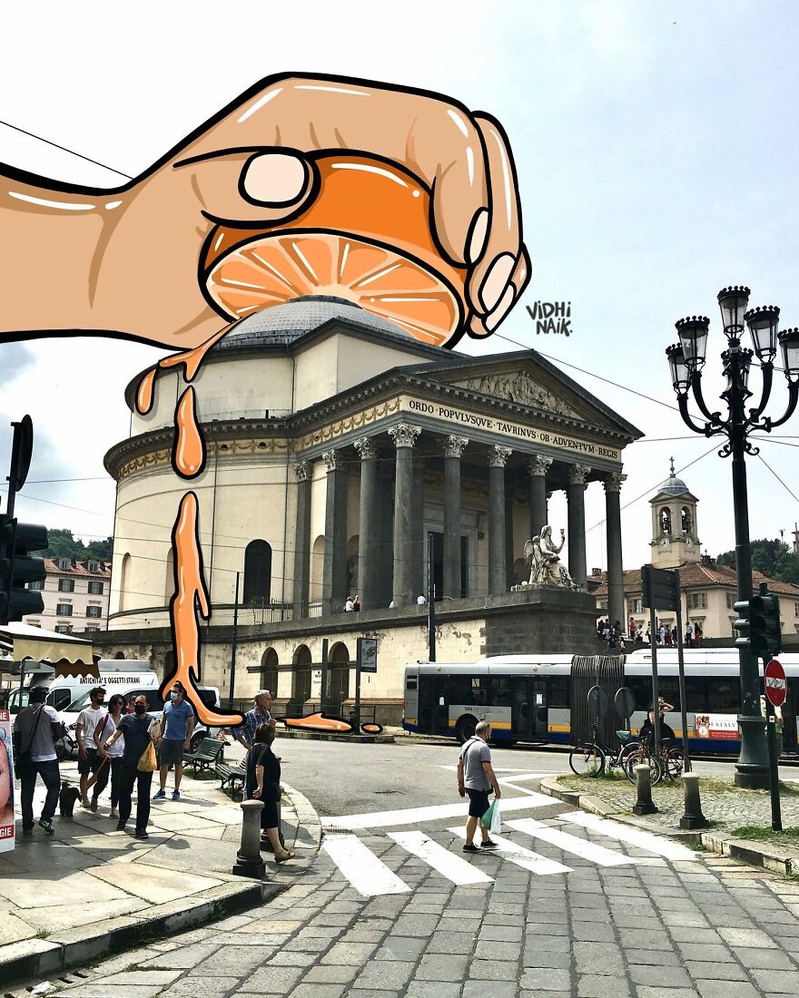 Artist Inserts Drawings Into Real World Situations And The Result Is Very Cute (42 Pics)