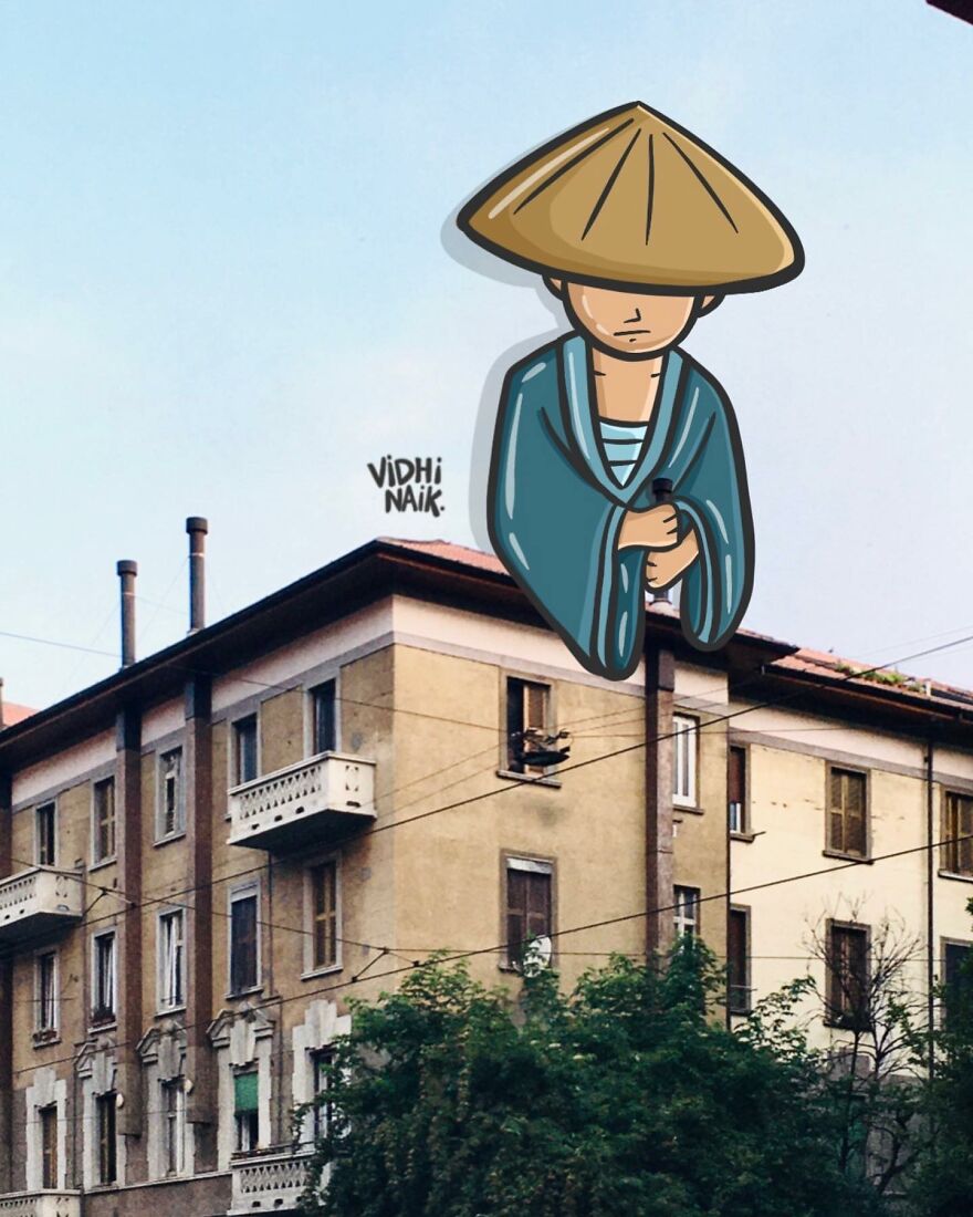 Artist Inserts Drawings Into Real World Situations And The Result Is Very Cute (42 Pics)