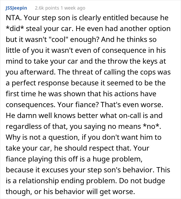 Woman's 16-Year-Old Stepson Steals Her Car, She Then Calls Off Her Engagement To His Dad Woman's 16-Year-Old Stepson Steals Her Car, She Then Calls Off Her Engagement To His Dad