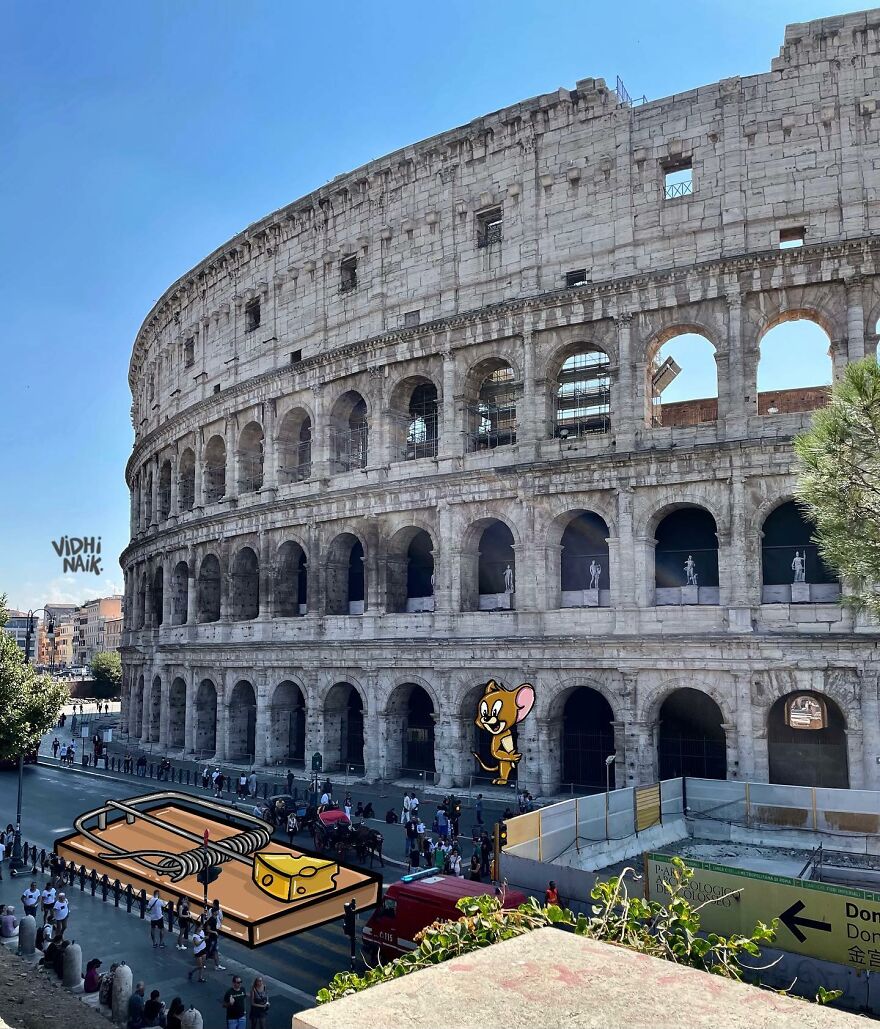 Artist Inserts Drawings Into Real World Situations And The Result Is Very Cute (42 Pics)