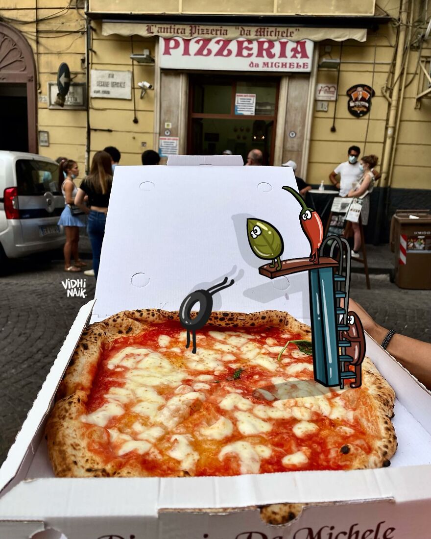 Artist Inserts Drawings Into Real World Situations And The Result Is Very Cute (42 Pics)