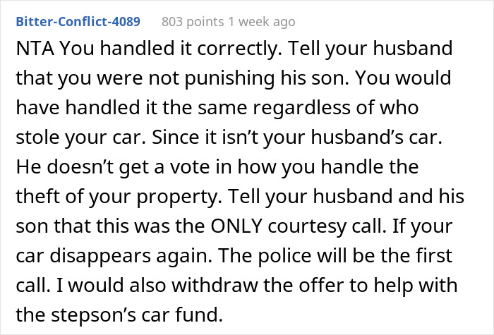Woman's 16-Year-Old Stepson Steals Her Car, She Then Calls Off Her Engagement To His Dad Woman's 16-Year-Old Stepson Steals Her Car, She Then Calls Off Her Engagement To His Dad