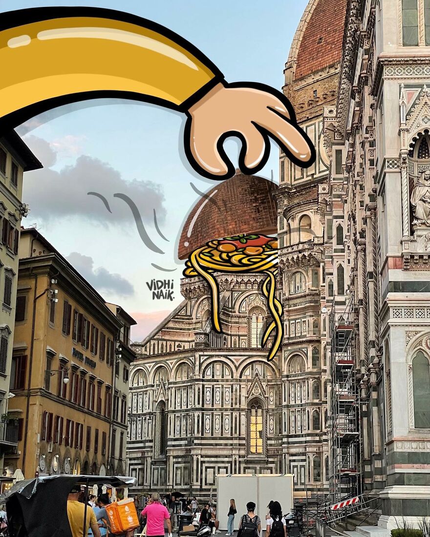 Artist Inserts Drawings Into Real World Situations And The Result Is Very Cute (42 Pics)