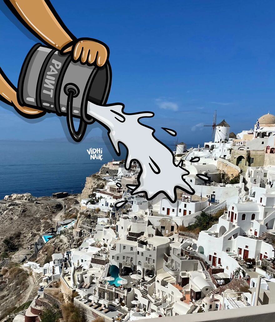 Artist Inserts Drawings Into Real World Situations And The Result Is Very Cute (42 Pics)