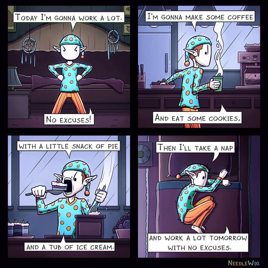 Artist Makes Dark Humor Comics That Explore The Most Cursed Desires (49 New Pics)