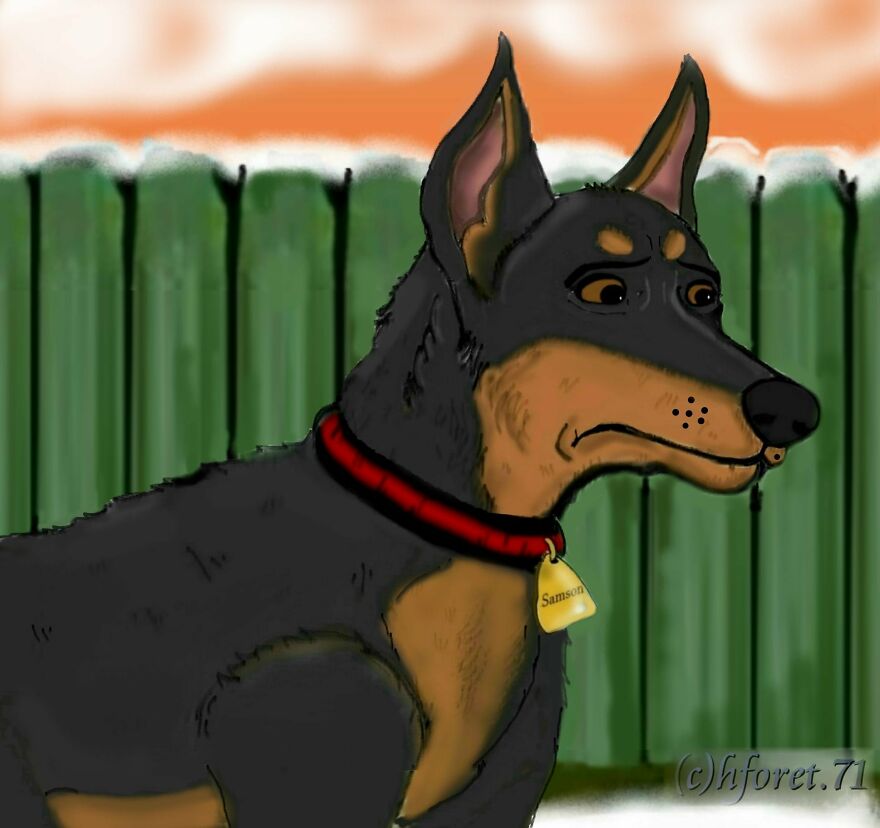 My Animal Comic Introducing A Pitbull Character Named "King", Part 1 (9 Pics)