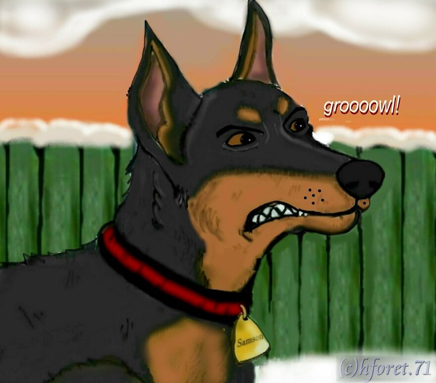 My Animal Comic Introducing A Pitbull Character Named "King", Part 1 (9 Pics)