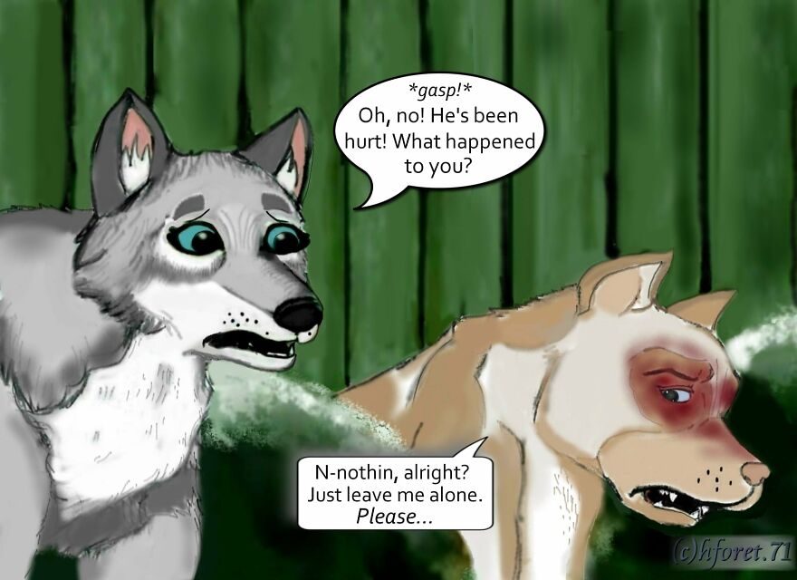 My Animal Comic Introducing A Pitbull Character Named "King", Part 1 (9 Pics)