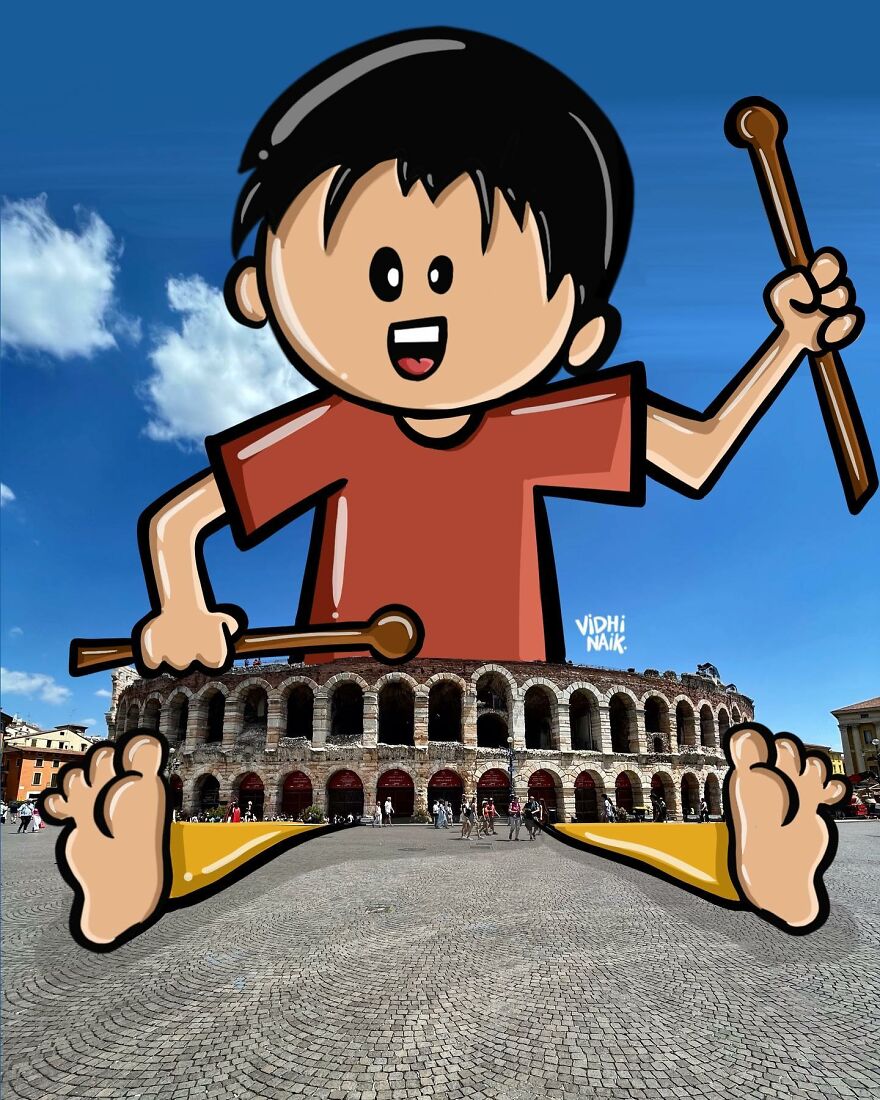 Artist Inserts Drawings Into Real World Situations And The Result Is Very Cute (42 Pics)