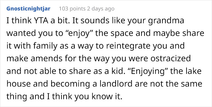 Gay Woman Inherits Summer House, Causes Uproar By Not Letting Her Conservative Family Use It For Free For Weddings