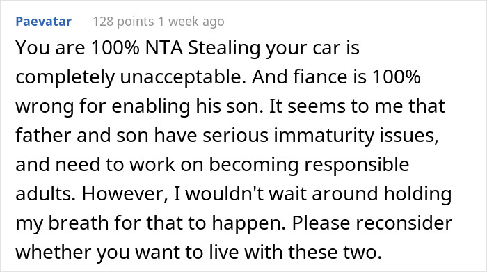 Woman's 16-Year-Old Stepson Steals Her Car, She Then Calls Off Her Engagement To His Dad Woman's 16-Year-Old Stepson Steals Her Car, She Then Calls Off Her Engagement To His Dad