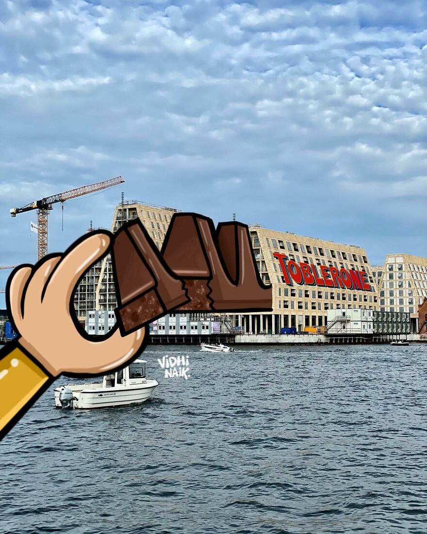 Artist Inserts Drawings Into Real World Situations And The Result Is Very Cute (42 Pics)