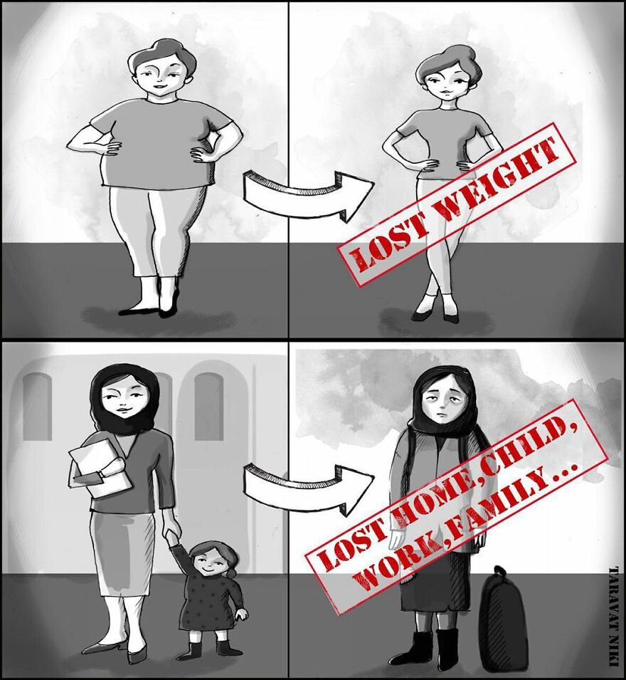 Iranian Artist Criticizes Modern Society With Thought-Provoking Illustrations (53 Pics)