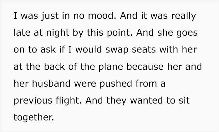 Woman Shares How She Got Lectured By A &ldquo;Karen&rdquo; On A Plane Who Asked To Swap Seats With Her So She Could Sit With Her Husband