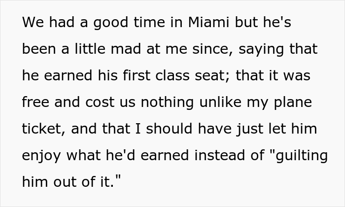 "How Very 1950s Of You": Woman Gets A Reality Check After Taking Husband's First Class Seat And Making Him Fly Coach
